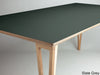 Grey desktop top on birch ply hairpin legs