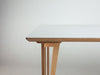 Birch ply Hair pin legs Scandinavian design  with white desk top 